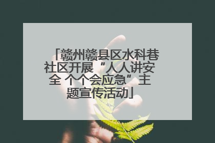 赣州赣县区水科巷社区开展“人人讲安全 个个会应急”主题宣传活动