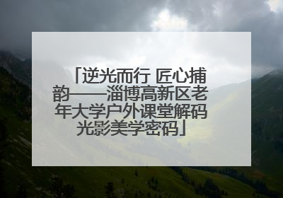 逆光而行 匠心捕韵——淄博高新区老年大学户外课堂解码光影美学密码