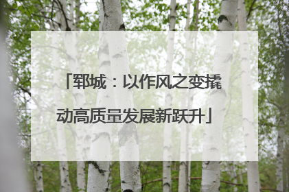 郓城：以作风之变撬动高质量发展新跃升