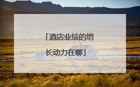 酒店业绩的增长动力在哪
