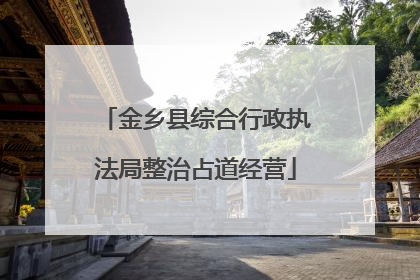 金乡县综合行政执法局整治占道经营