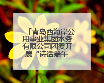 青岛西海岸公用事业集团水务有限公司团委开展“诗话端午 礼敬传统”主题活动