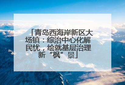 青岛西海岸新区大场镇：综治中心化解民忧，绘就基层治理新“枫”景