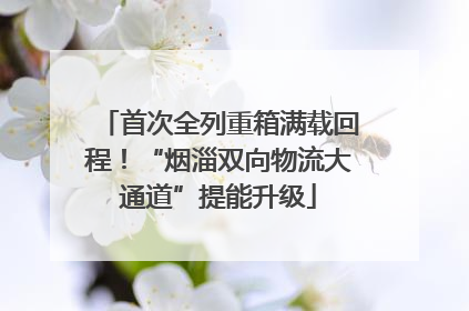 首次全列重箱满载回程！“烟淄双向物流大通道”提能升级