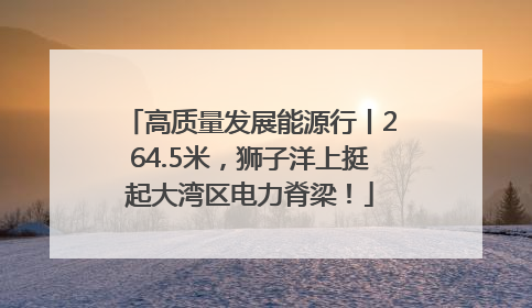 高质量发展能源行丨264.5米，狮子洋上挺起大湾区电力脊梁！