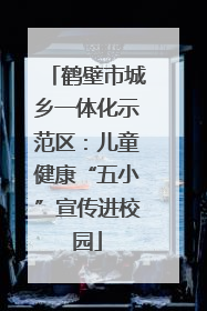 鹤壁市城乡一体化示范区：儿童健康“五小”宣传进校园