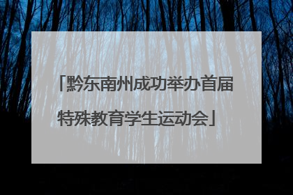 黔东南州成功举办首届特殊教育学生运动会
