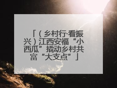 （乡村行·看振兴）江西安福“小西瓜”撬动乡村共富“大支点”