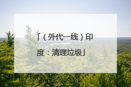 （外代一线）印度：清理垃圾