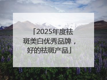 2025年度祛斑美白优秀品牌，好的祛斑产品