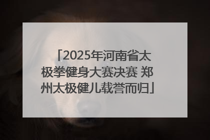 2025年河南省太极拳健身大赛决赛 郑州太极健儿载誉而归