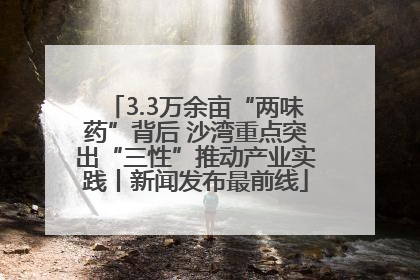 3.3万余亩“两味药”背后 沙湾重点突出“三性”推动产业实践丨新闻发布最前线