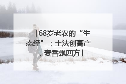 68岁老农的“生态经”：土法创高产，麦香飘四方