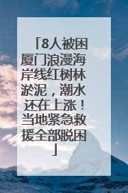 8人被困厦门浪漫海岸线红树林淤泥，潮水还在上涨！当地紧急救援全部脱困